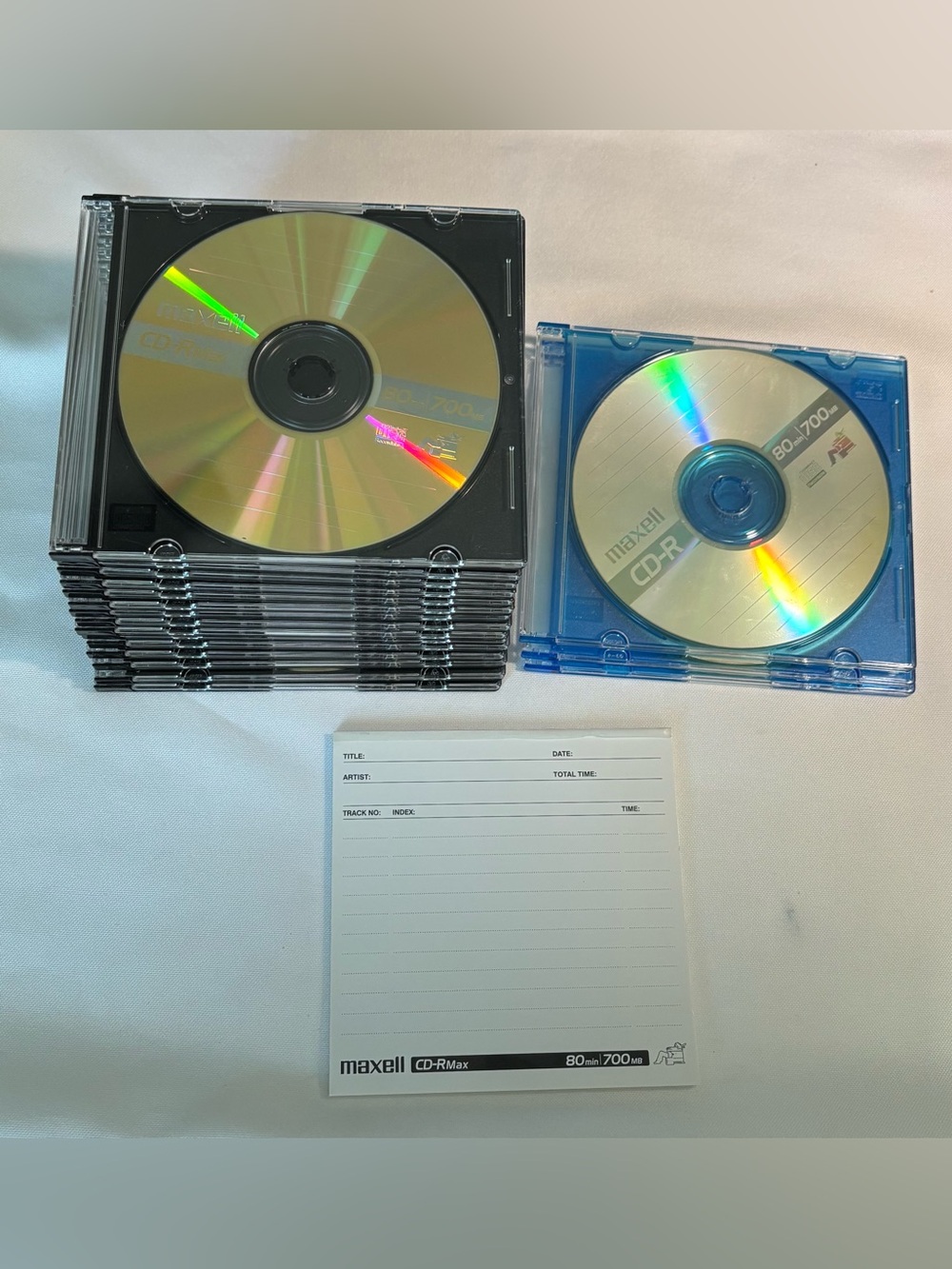 LOT of 16 Maxell CD-R Max Compact Recordable Discs 80 min 700 MB with BONUS